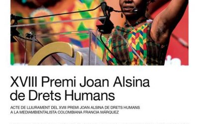 XVIII PREMI JOAN ALSINA DE DRETS HUMANS A FRANCIA MÁRQUEZ