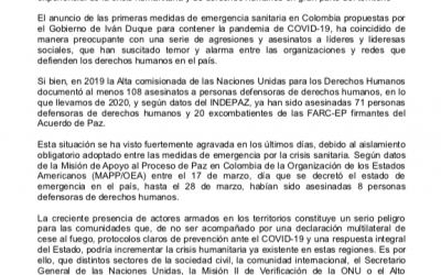 Municipis catalans signen carta pública de preocupació per l’increment exponencial de la crisis humanitària i de drets humans a Colòmbia