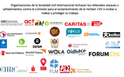 Organitzacions de la societat civil internacional rebutjen els atacs contra la Comisión para el Esclarecimiento de la Verdad (CEV) i conviden a protegir i acompanyar la seva feina