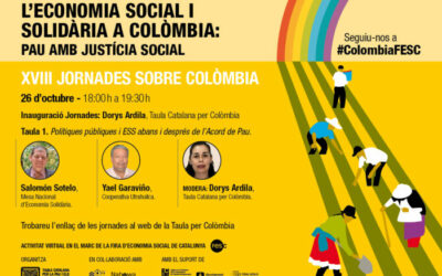 Les XVIII Jornades de la Taula arriben el 26 d’octubre a la Fira d’Economia Social de Catalunya (FESC)