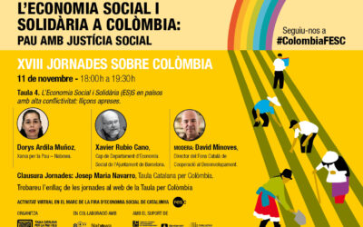 Última sesión de las XVIII Jornadas sobre Colombia: “La economía Social y Solidaria (ESS) en países con alta conflictividad: lecciones aprendidas”