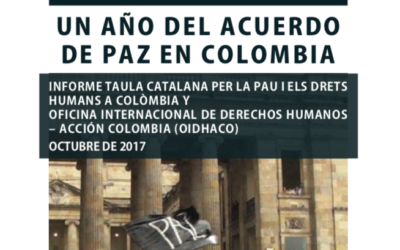 Un año de la implementación del Acuerdo de Paz en Colombia.