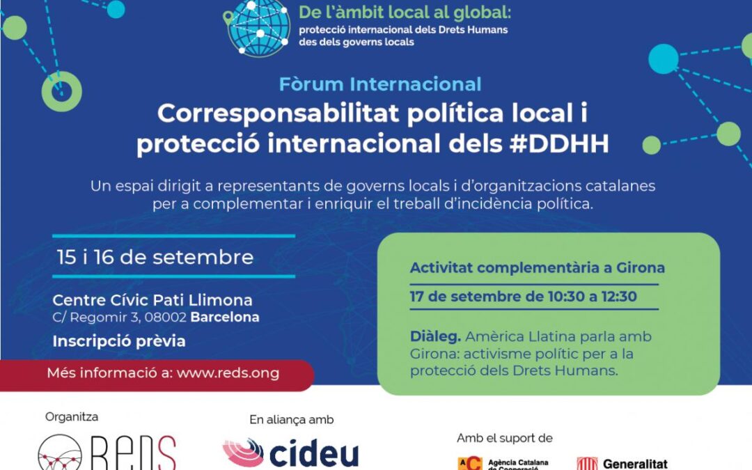 Fòrum Internacional “Corresponsabilitat política local i protecció internacional dels DDHH”